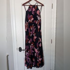 Anthropologie Tiered Halter Maxi Dress